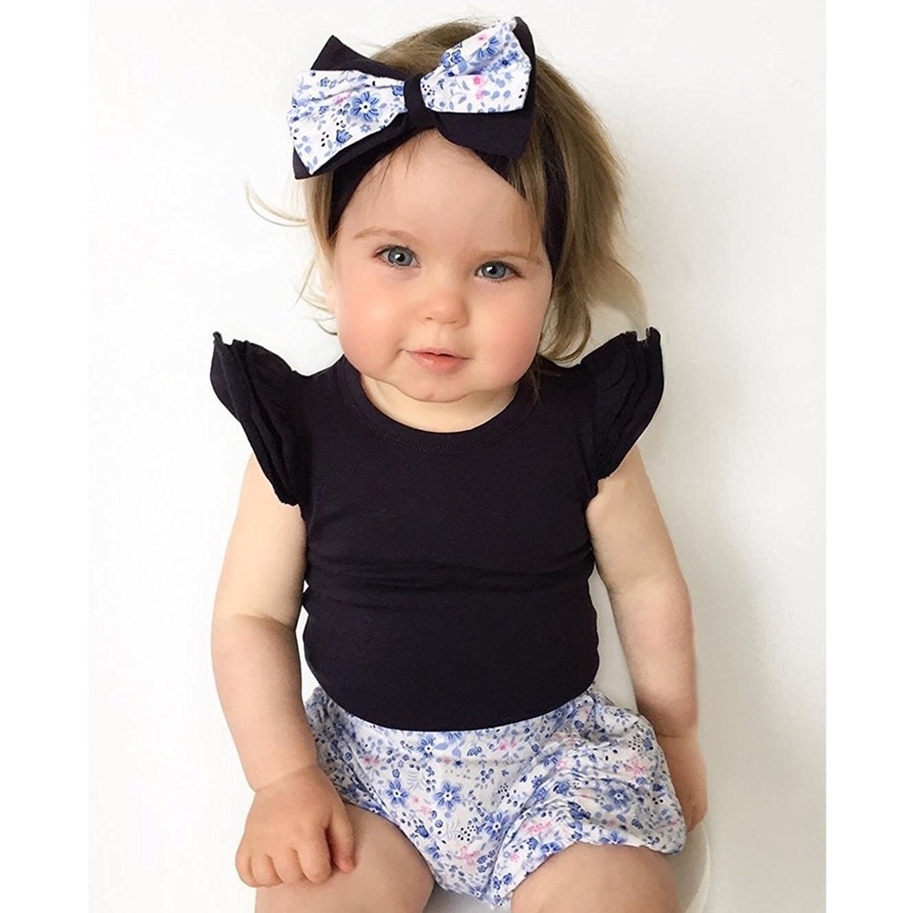Sofia Black Ruffle Romper